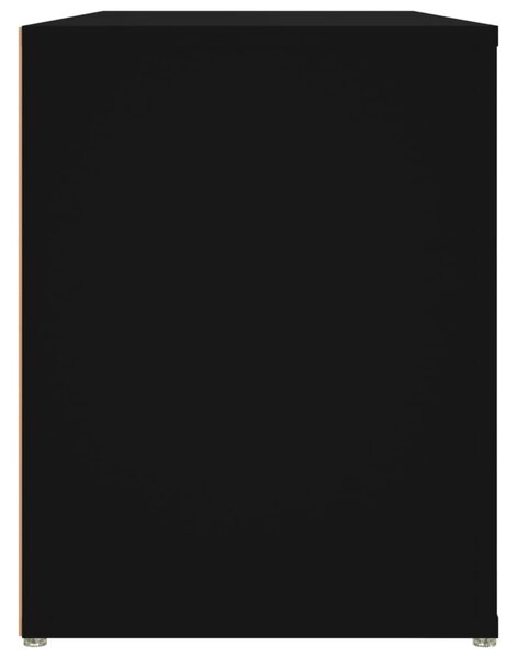 Fekete szerelt fa cipőtartó 100x35x45 cm