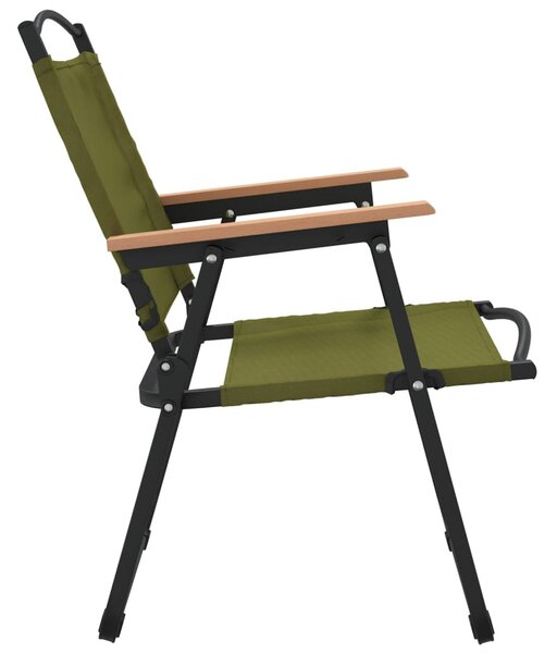 2 db zöld oxford szövet camping szék 54x55x78 cm
