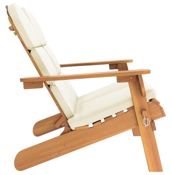 Tömör akácfa Adirondack kerti pad párnával