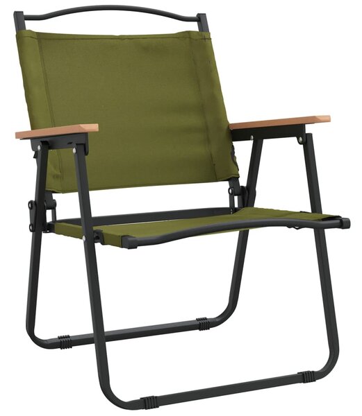 2 db zöld oxford szövet camping szék 54x55x78 cm