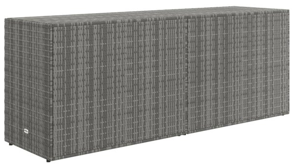 Szürke polyrattan kerti tárolószekrény 198 x 55,5 x 80 cm