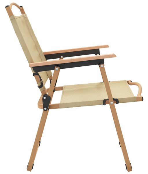 2 db bézs oxford szövet camping szék 54 x 55 x 78 cm