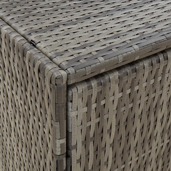 Szürke polyrattan kerti tárolószekrény 198 x 55,5 x 80 cm