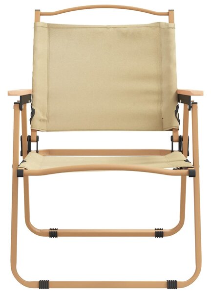 2 db bézs oxford szövet camping szék 54 x 55 x 78 cm