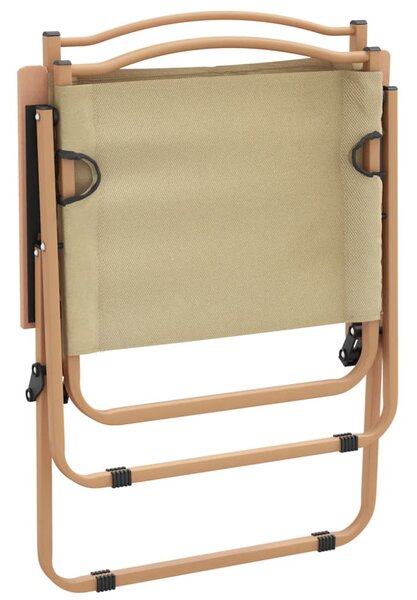 2 db bézs oxford szövet camping szék 54 x 55 x 78 cm