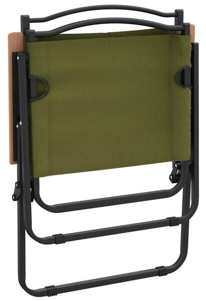 2 db zöld oxford szövet camping szék 54x55x78 cm