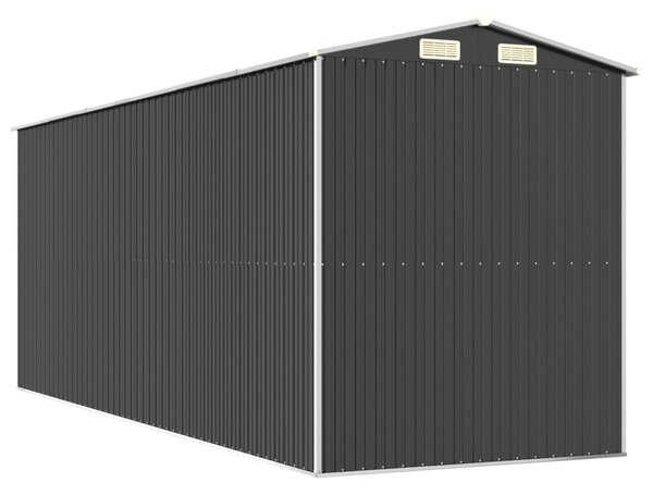 Antracitszürke horganyzott acél kerti fészer 192 x 523 x 223 cm