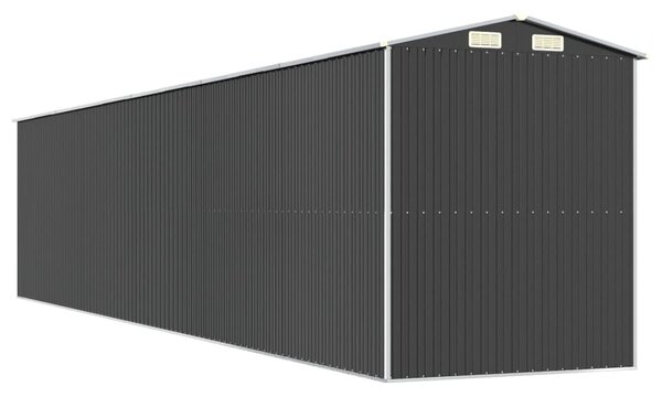 Antracitszürke horganyzott acél kerti fészer 192 x 938 x 223 cm