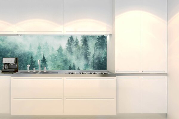 Konyhai fotótapéta - köd az erdőben 180 x 60 cm