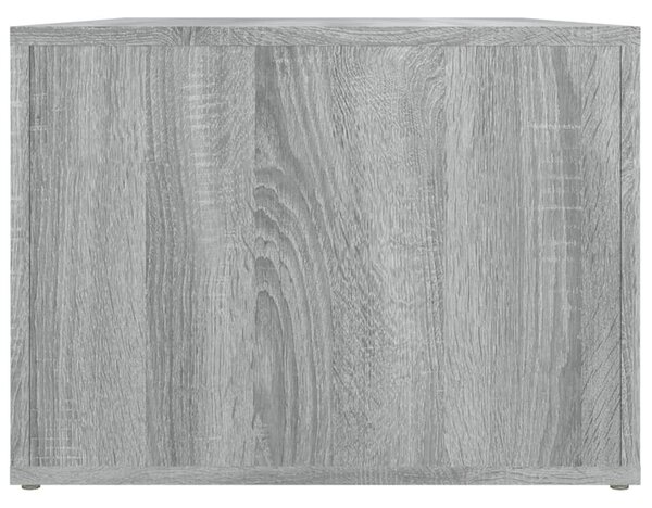 Szürke sonoma színű szerelt fa dohányzóasztal 80 x 50 x 36 cm