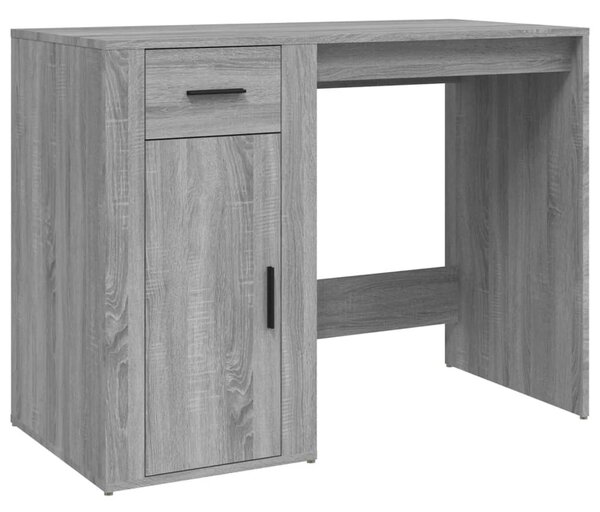 Szürke sonoma színű szerelt fa íróasztal 100x49x75 cm