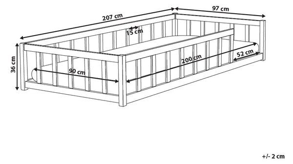 Gyerekágy Fenyő MEYMAC 90 x 200 cm Barna