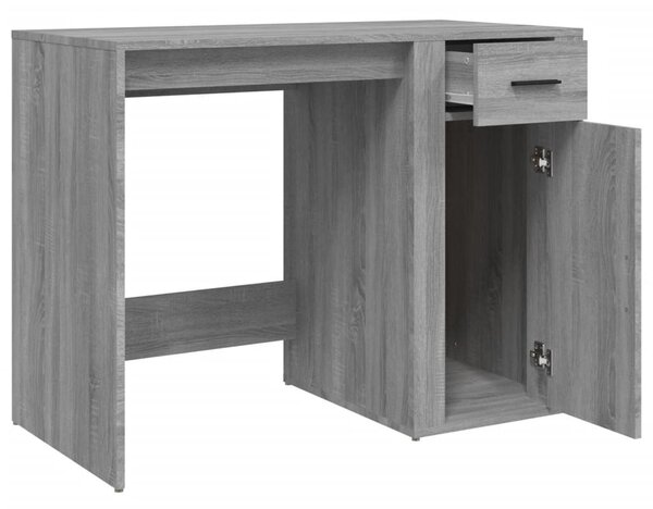 Szürke sonoma színű szerelt fa íróasztal 100x49x75 cm