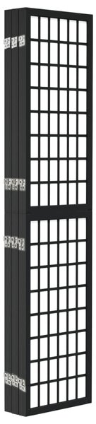 6 paneles fekete japán stílusú összecsukható paraván 240x170 cm