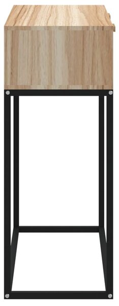 Szerelt fa és vas tálalóasztal 80x30x75 cm