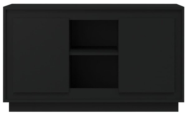 Fekete szerelt fa tálalószekrény 102x35x60 cm
