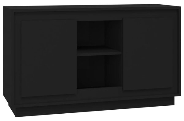 Fekete szerelt fa tálalószekrény 102x35x60 cm