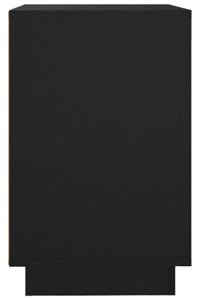 Fekete szerelt fa tálalószekrény 102x35x60 cm