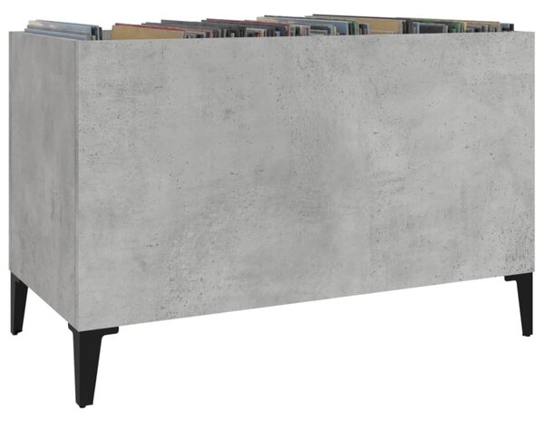 Betonszürke szerelt fa hanglemezszekrény 74,5x38x48 cm