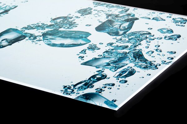 Plexi a konyhapult mögött jégkockák - 80 x 40 cm