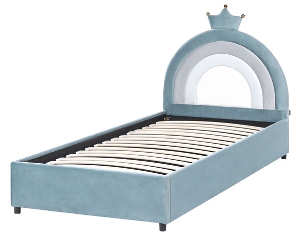 Gyerekágy tárolóval GRISETOT Bársony Kék 90 x 200 cm