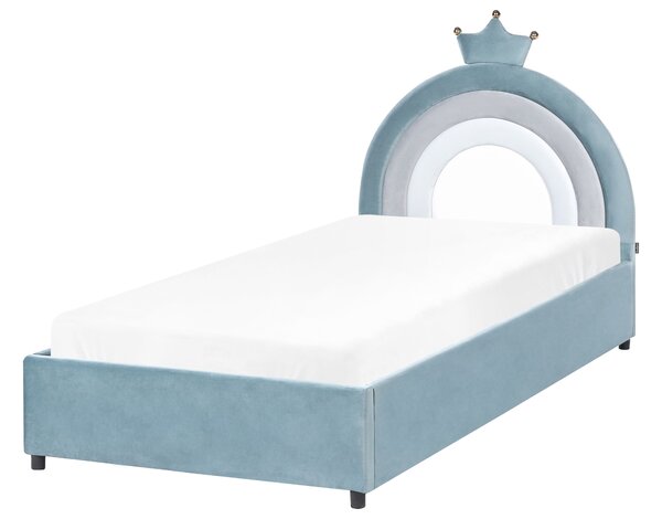Gyerekágy tárolóval GRISETOT Bársony Kék 90 x 200 cm