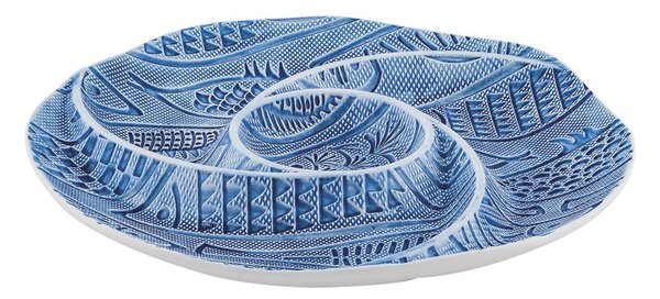 Maris kék porcelán tálaló tányér, 34 x 35 cm - Villa Altachiara