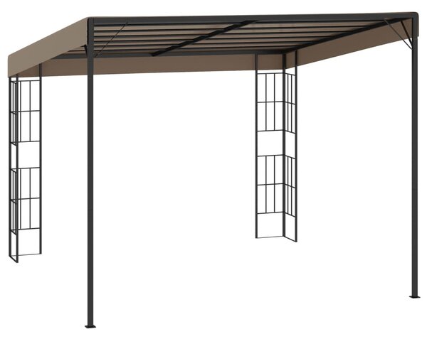 Tópszínű falra szerelhető szövetpavilon 3 x 3 m