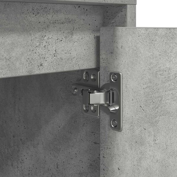 Betonszürke éjjeliszekrény LED-világítással 38x34x50 cm
