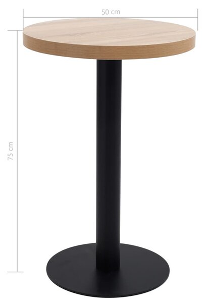 Világosbarna MDF bisztróasztal 50 cm
