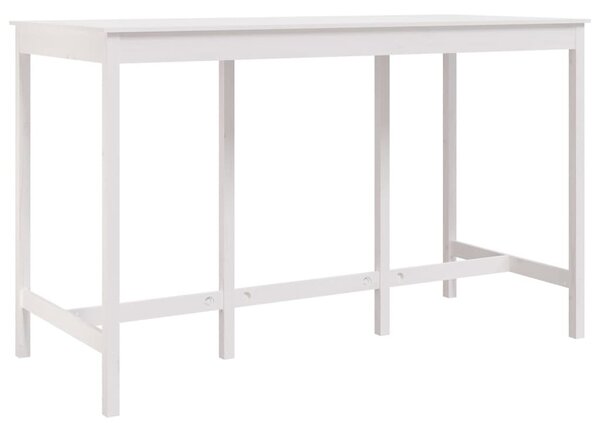 Fehér tömör fenyőfa bárasztal 180 x 80 x 110 cm