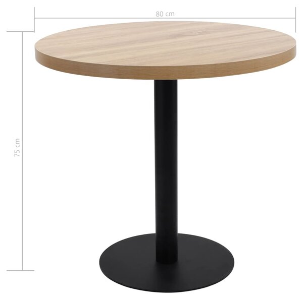 Világosbarna MDF bisztróasztal 80 cm