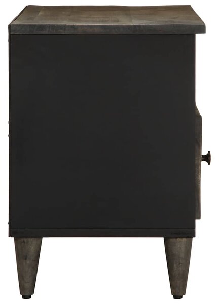 Fekete tömör mangófa TV-szekrény 100 x 33 x 46 cm