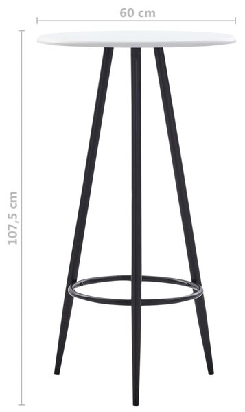 Fehér MDF bárasztal 60 x 107,5 cm
