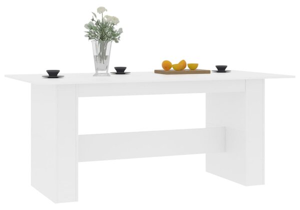 Fehér szerelt fa étkezőasztal 180 x 90 x 76 cm