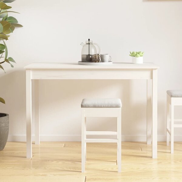 Fehér tömör fenyőfa ebédlőasztal 110 x 55 x 75 cm