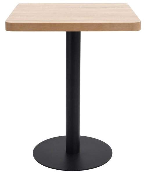 Világosbarna MDF bisztróasztal 60 x 60 cm