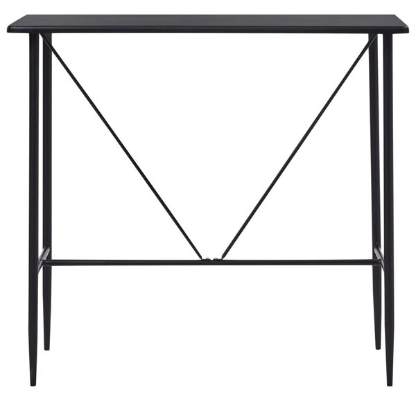 Fekete MDF bárasztal 120 x 60 x 110 cm