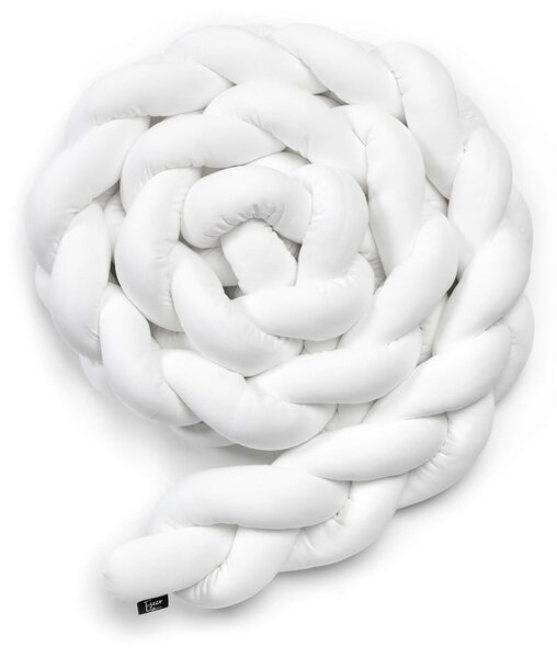 Fehér pamut kötött ágyrácsvédő, hosszúság 360 cm - ESECO