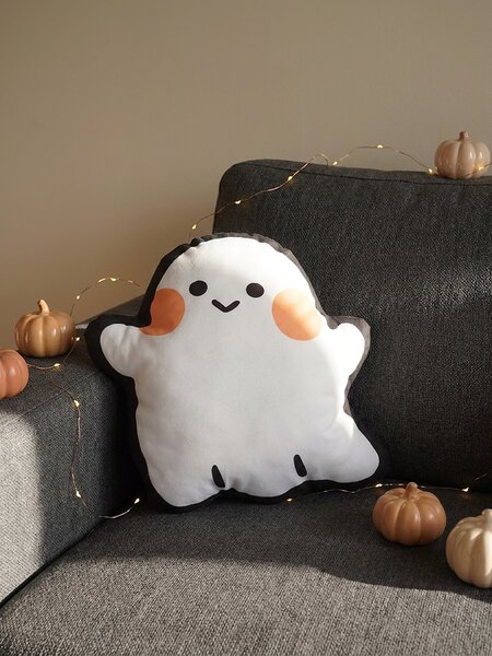 Sinsay - Szellem alakú halloweeni díszpárna - fehér