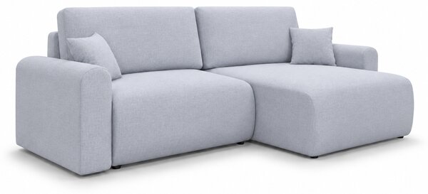 Kihúzható kétoldalas L-alakú ülőgarnitúra NORDEN PAROS 250x140 cm, világosszürke
