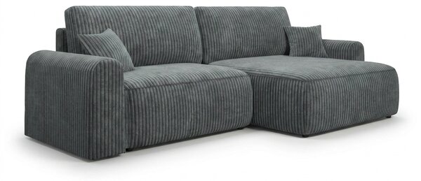 Kihúzható, kétoldalas L-alakú ülőgarnitúra NORDEN TILIA 250x140 cm, szürkéskék