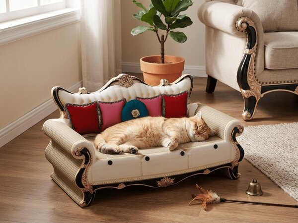 Macska fekhely kaparófával ROYAL PURR 59,5x27x33 cm, karton