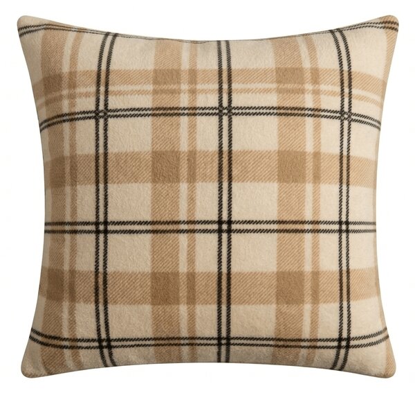 Mikroplüss párnahuzat PLAID 45x45 cm, krémszínű