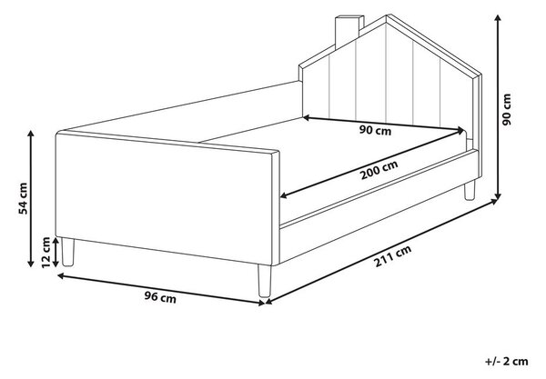 Gyerekágy Ház Bársony KERVAN 90 x 200 cm Rózsaszín