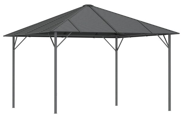 Antracitszürke pavilon tetővel 3 x 3 m
