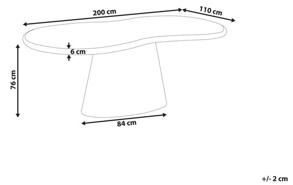 Kerti asztal SPOLETO 200 cm 110 cm Bézs