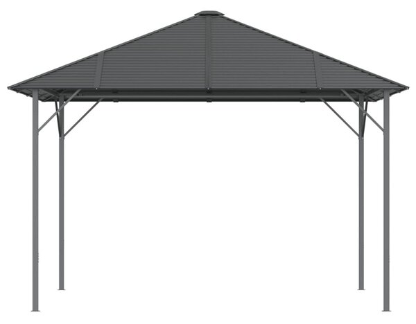 Antracitszürke pavilon tetővel 3 x 3 m