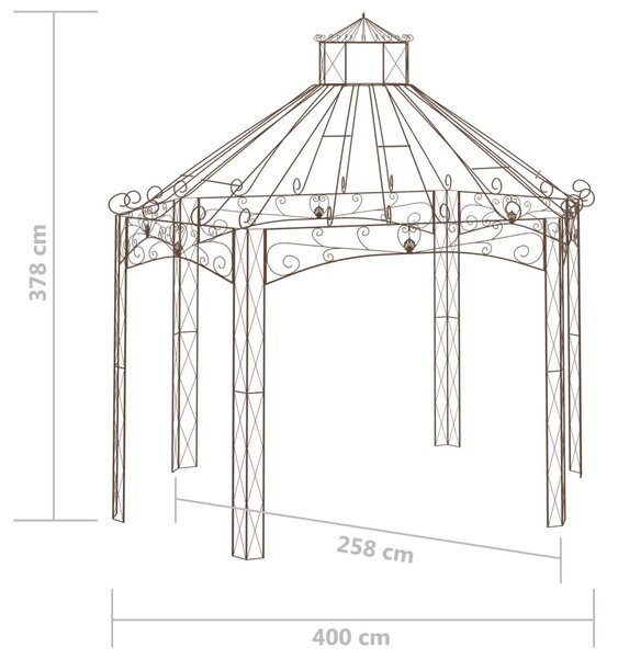VidaXL antik barna vas kerti pavilon 400 x 258 x 378 cm