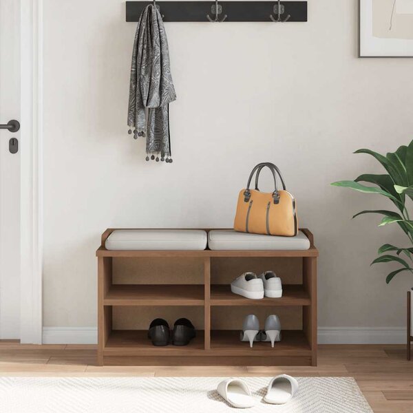SANDNES tömör fenyőfa előszobapad 87x40x50 cm